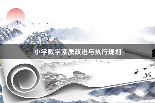 小学数学素质改进与执行规划